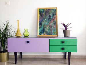 Salvage Art - 70's Modern Multi-colored Buffet_en